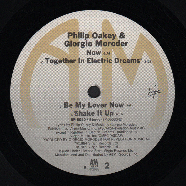 Philip Oakey & Giorgio Moroder : Philip Oakey & Giorgio Moroder (LP, Album, B)