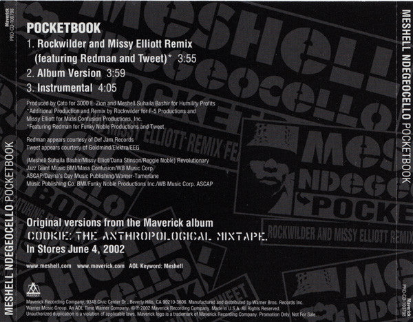 Meshell Ndegeocello* : Pocketbook (CD, Single, Promo)