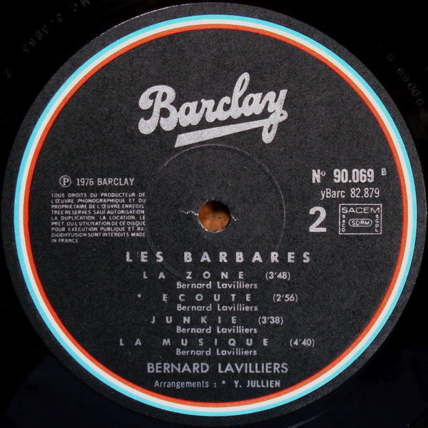 Bernard Lavilliers : Les Barbares (LP, Album, RE, Gat)