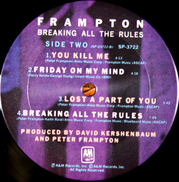 Peter Frampton : Breaking All The Rules (LP, Album, Pit)
