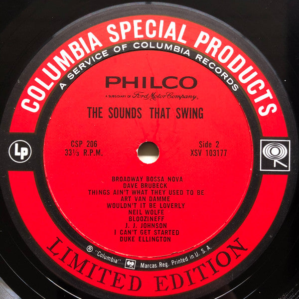 Various, André Kostelanetz, Dave Brubeck, The Village Stompers, Art Van Damme, The Glenn Miller Orchestra, Neil Wolfe, André Previn, J.J. Johnson, Percy Faith, Duke Ellington : the sounds that SWING (LP, Comp)