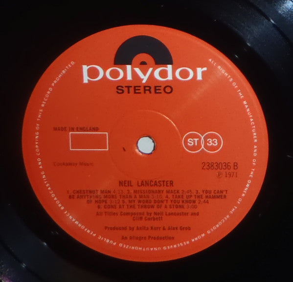 Neil Lancaster : Neil Lancaster (LP, Album)