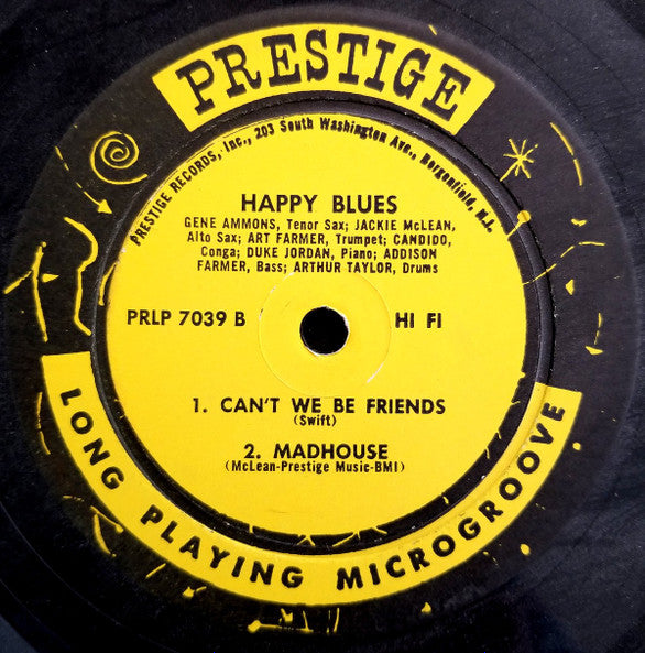 Gene Ammons' All Stars : The Happy Blues (LP, Album, Mono, RE)