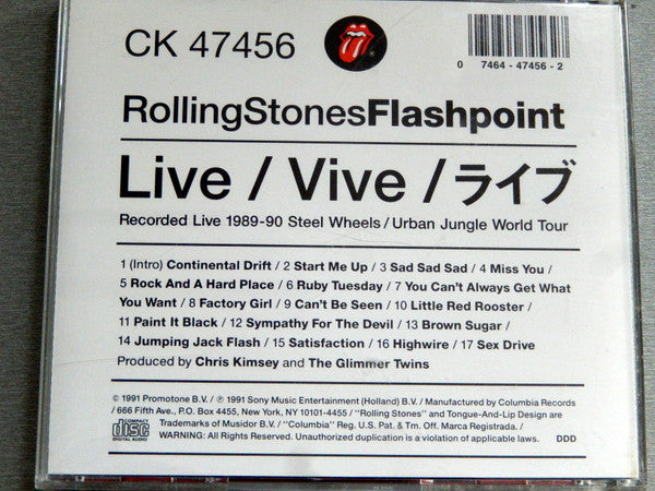 The Rolling Stones : Flashpoint (CD, Album, Pit)
