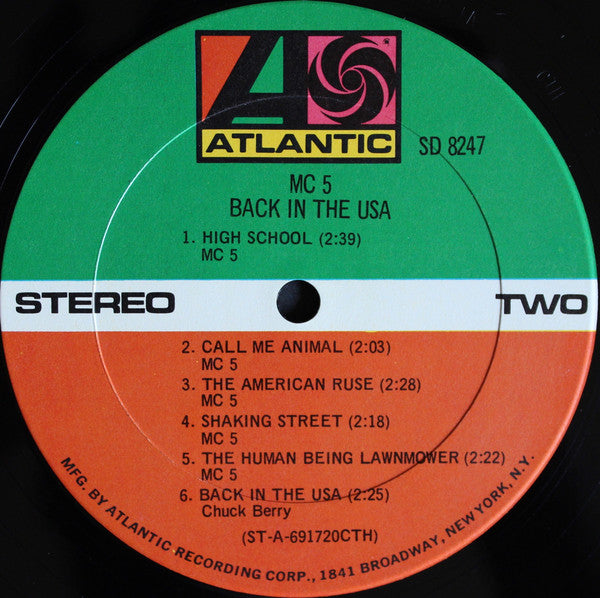 MC5 : Back In The USA (LP, Album, CTH)