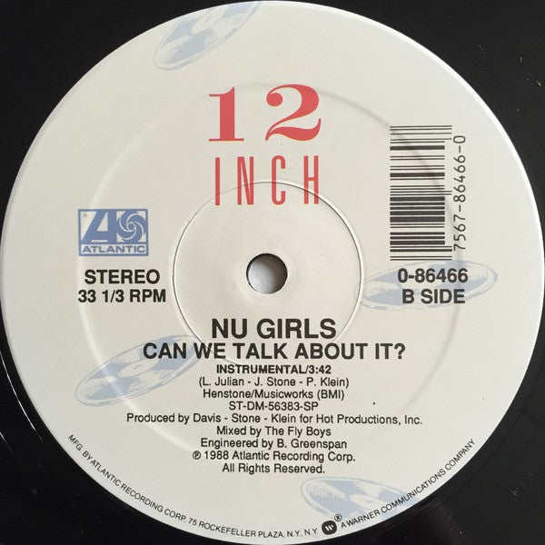 Nu Girls : Can We Talk About It? (12")