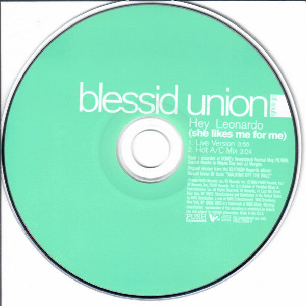 Blessid Union Of Souls : Hey Leonardo (She Likes Me For Me) (CD, Single, Promo)