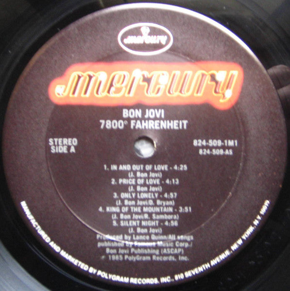 Bon Jovi : 7800° Fahrenheit (LP, Album, Club)