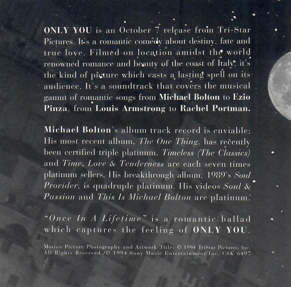 Michael Bolton : Once In A Lifetime (CD, Single, Promo)