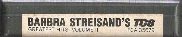 Barbra Streisand : Barbra Streisand's Greatest Hits, Volume 2 (8-Trk, Comp)