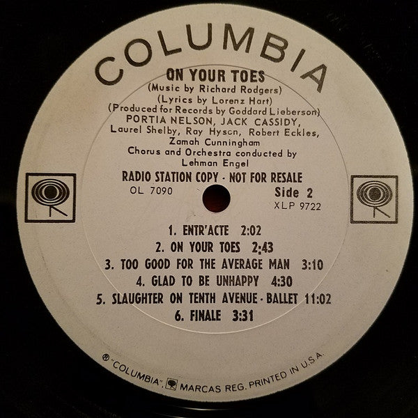 Portia Nelson And Jack Cassidy In Rodgers & Hart : On Your Toes (LP, Mono, Promo, RE)