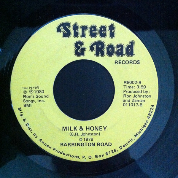 Barrington Road : E. R. A. / Milk & Honey (7", Single)