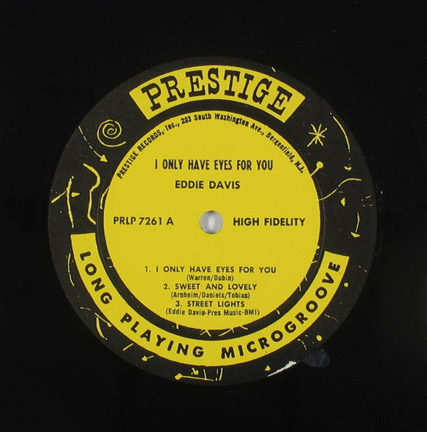 Eddie "Lockjaw" Davis With The Paul Weeden Trio : I Only Have Eyes For You (LP, Album, Mono)