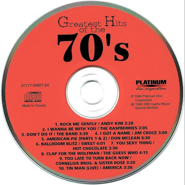 Various : The Greatest Hits Of The 70's, Vol. 5 (CD, Comp)