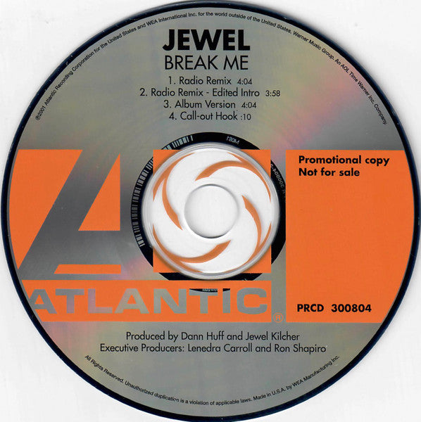 Jewel : Break Me (CD, Single, Promo)