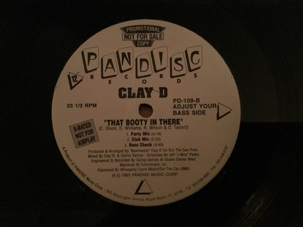 Beat Master Clay D. Featuring MC Nas-D & Aim To Please : That Booty In There (12", Promo)