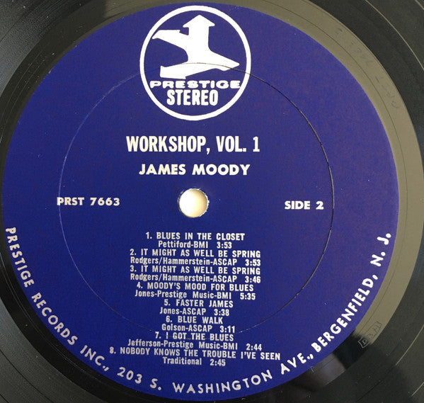 James Moody : Workshop Vol. 1 (LP, Album, Mono, RE)