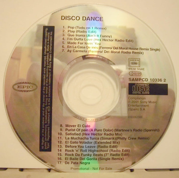 Various : Disco Dance (CD, Mixed, Promo)