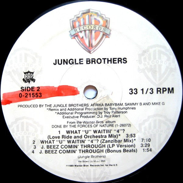 Jungle Brothers : What "U" Waitin' "4"? (12", Maxi)