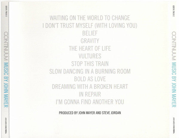 John Mayer : Continuum (CD, Album)