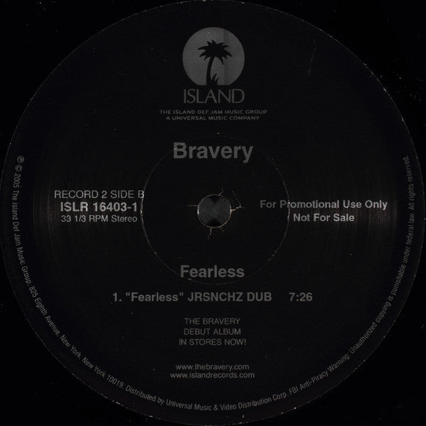 The Bravery : Fearless (Remixes) (2x12", Promo)