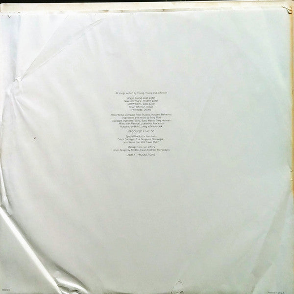 AC/DC : Flick Of The Switch (LP, Album, Club, CRC)