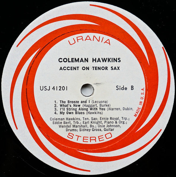 Coleman Hawkins : Accent On Tenor (LP, Album)
