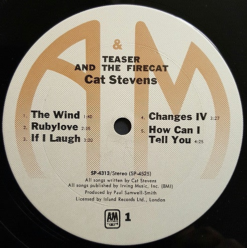 Cat Stevens : Teaser And The Firecat (LP, Album, RE, Ter)