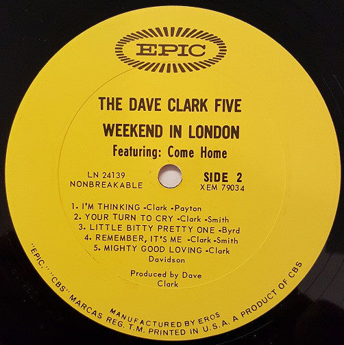 The Dave Clark Five : Weekend In London (LP, Album, Mono)