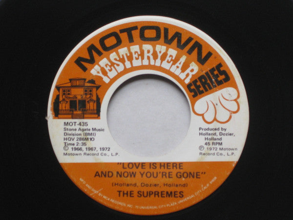 The Supremes : You Keep Me Hangin' On / Love Is Here And Now You're Gone (7")