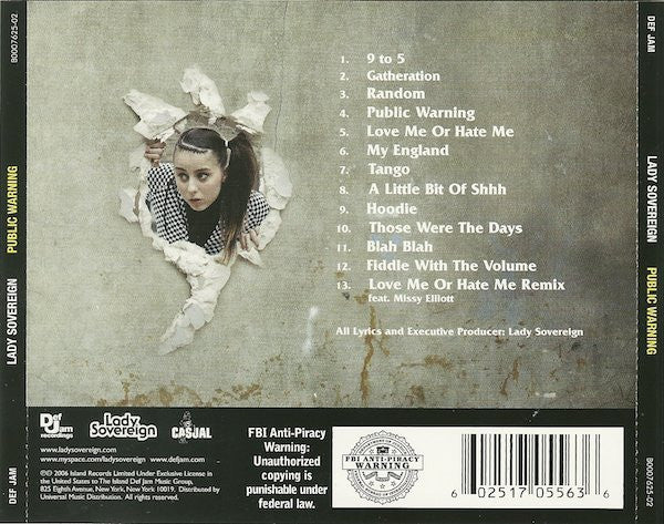Lady Sovereign : Public Warning (CD, Album)