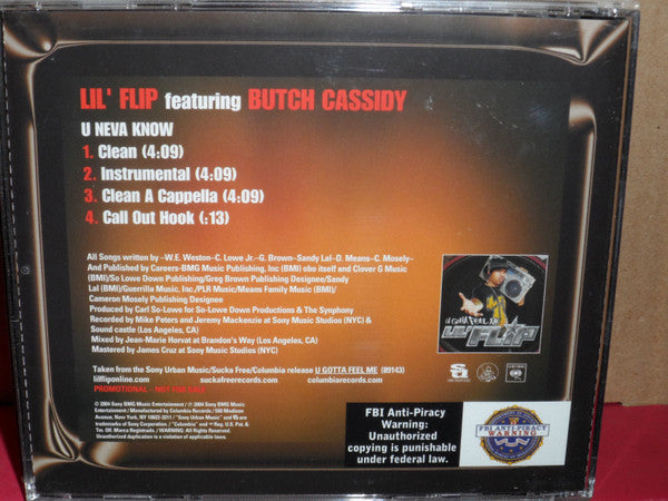 Lil' Flip : U Neva Know (CD, Single, Promo)