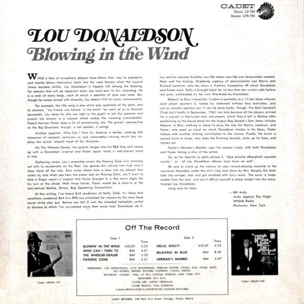 Lou Donaldson : Blowing In The Wind (LP, Album)