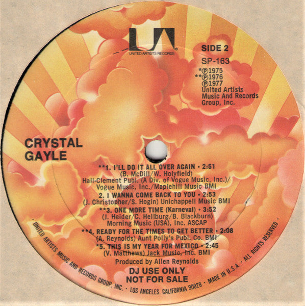 Crystal Gayle : Crystal Gayle Sampler (LP, Comp, Promo, Smplr)