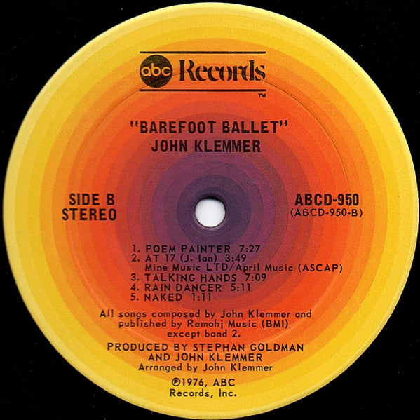 John Klemmer : Barefoot Ballet (LP, Album, San)