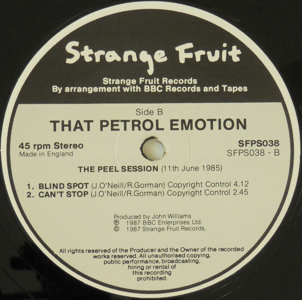 That Petrol Emotion : The Peel Sessions (12", Ltd)