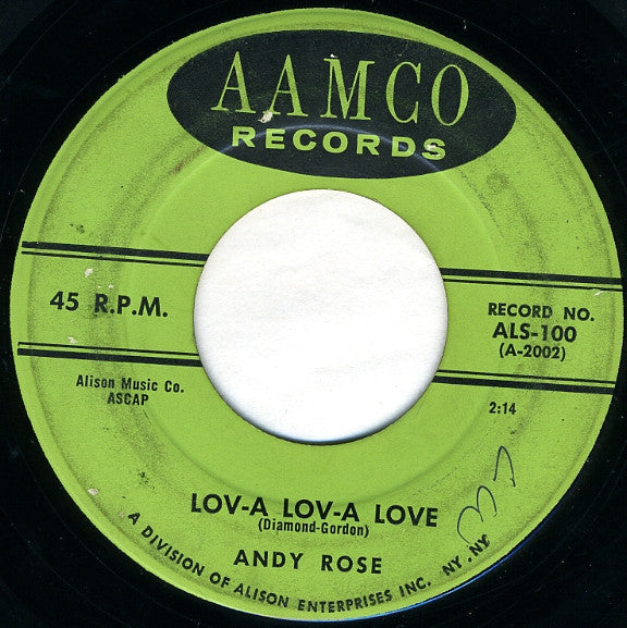 Andy Rose (5) : Just Young (7", Single, Mono)