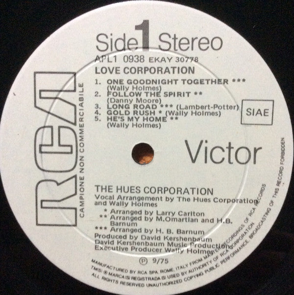 The Hues Corporation : Love Corporation (LP, Album, Promo)