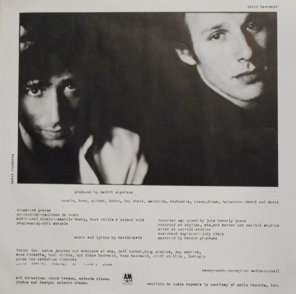 David + David : Boomtown (LP, Album, Car)