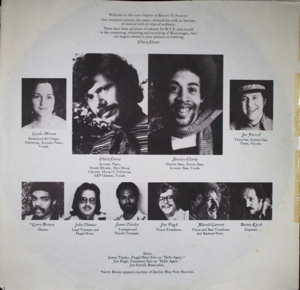 Return To Forever : Musicmagic (LP, Album)