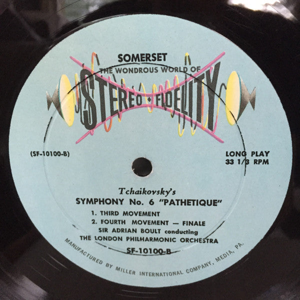 Tchaikovsky* / Sir Adrian Boult Conducting The London Philharmonic Orchestra* : Pathètique (Symphony No. 6) (LP)