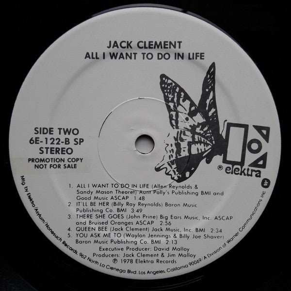 Jack Clement : All I Want To Do In Life (LP, Album, Promo, Spe)
