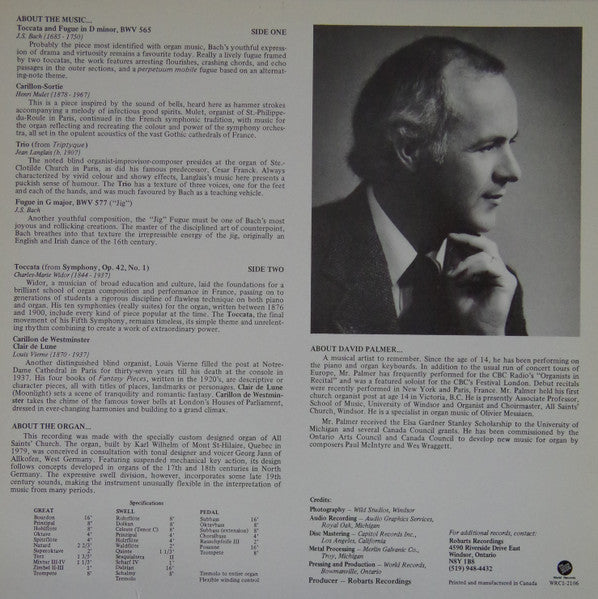 David Palmer (32) : The Great Organ Sounds Of David Palmer (LP)