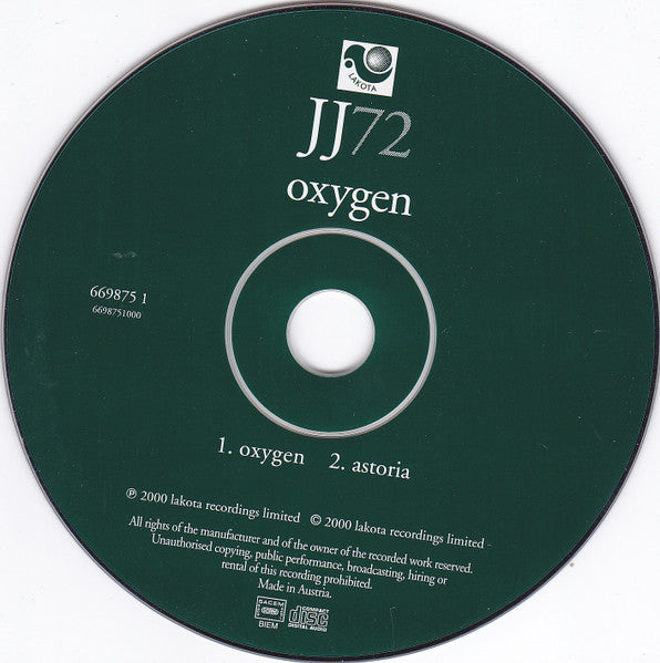 JJ72 : Oxygen (CD, Single, Car)