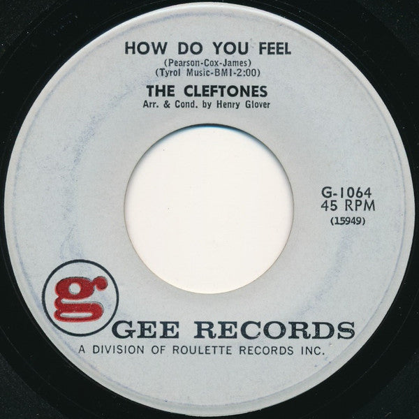 The Cleftones : Heart And Soul / How Do You Feel (7", Single)