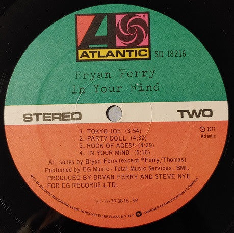 Bryan Ferry : In Your Mind (LP, Album, Spe)