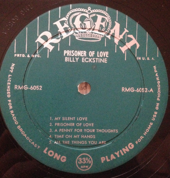 Billy Eckstine : Prisoner Of Love (LP, Album, Mono)
