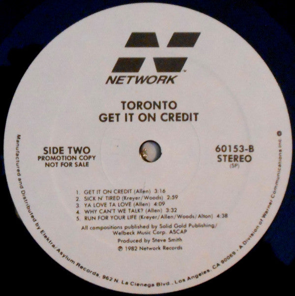 Toronto (4) : Get It On Credit (LP, Album, Promo)