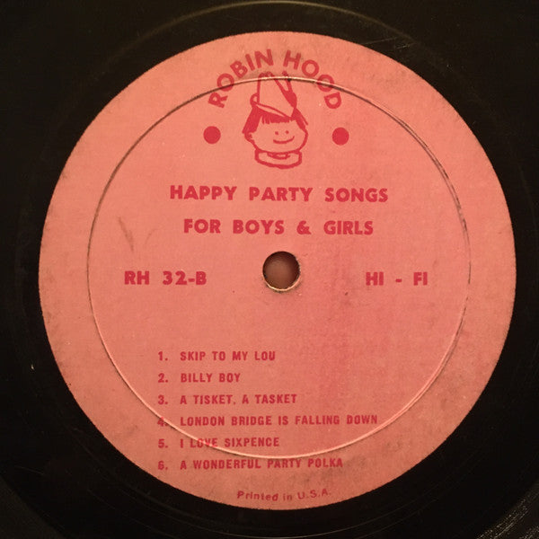 Unknown Artist : Happy Party Songs For Boys & Girls (LP, Album, Mono)