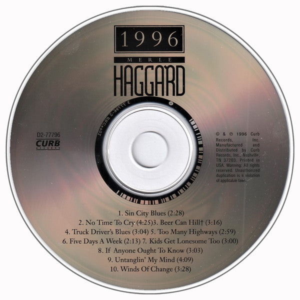 Merle Haggard : 1996 (CD, Album)